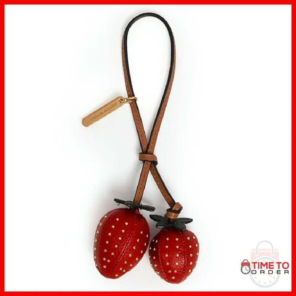 Silver Key Charm with Leather Tassel Bag Accessory 4.75